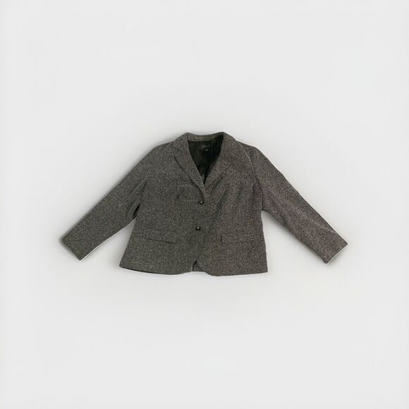 Talbots 2X Petite Gray Charcoal Wool Blazer Suit Jacket Coat Classic Workwear - Picture 1 of 3